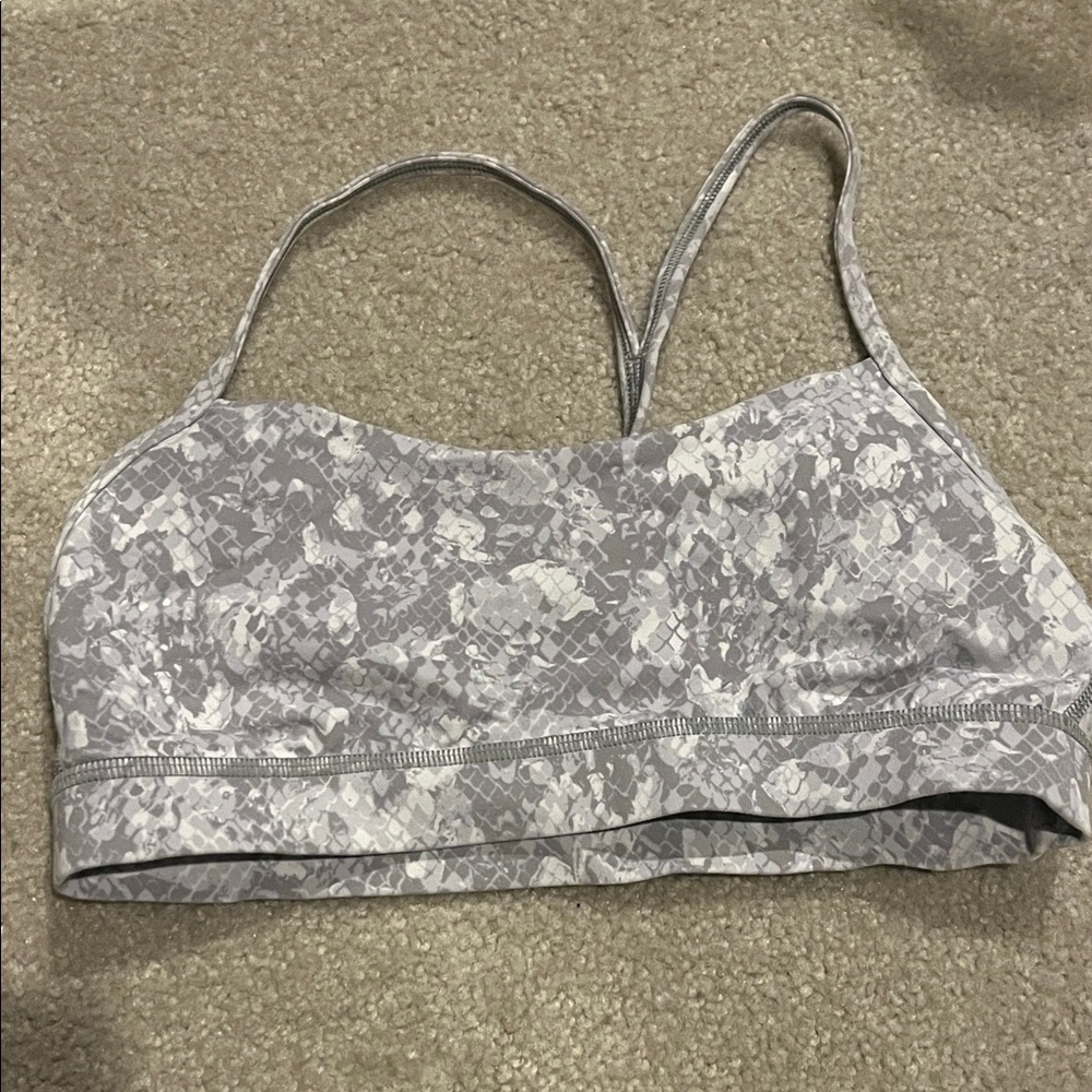 Lululemon Athletica Flow-Y Patterned Sports Bra